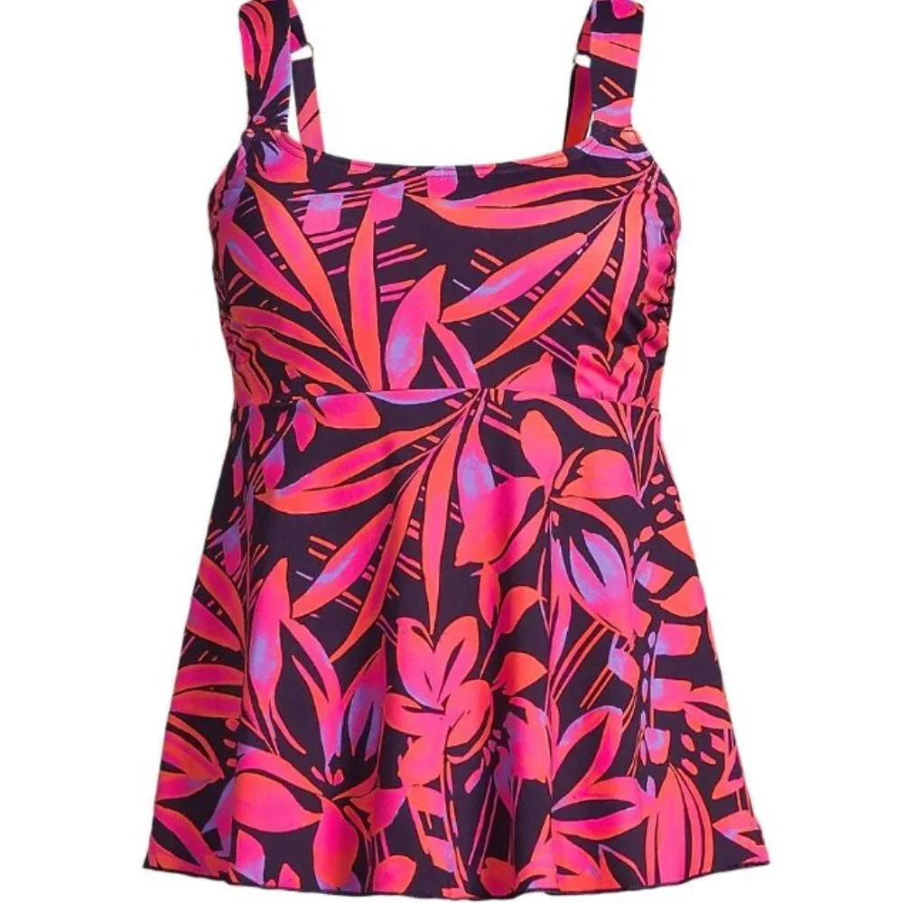 Flutter Scoop Neck Tankini - Size: Extra Small - NWT